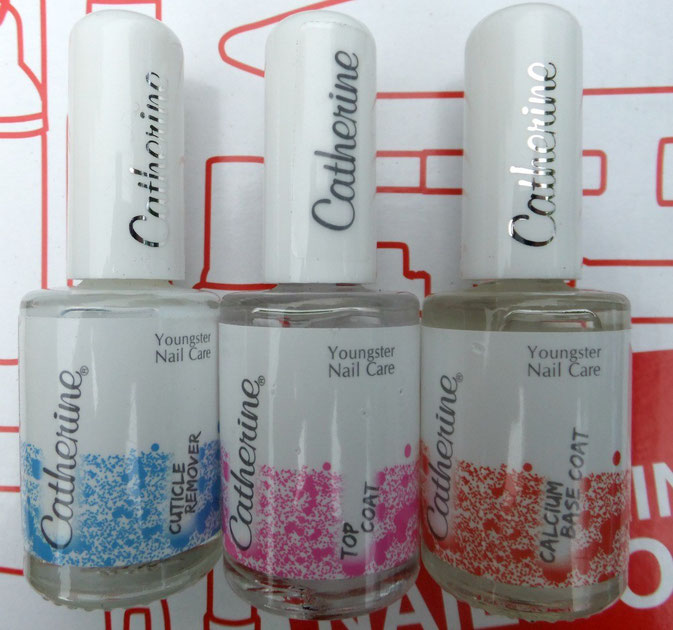 Catherine Youngster Cuticle Remover, Calcium Base und Top Coat im Test